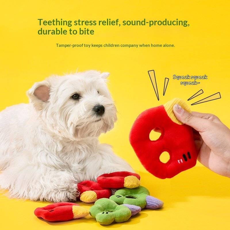Durable PVC Plush Dog Toy with Built-in Squeaker Small Size 10*12 Interactive Pet Toy