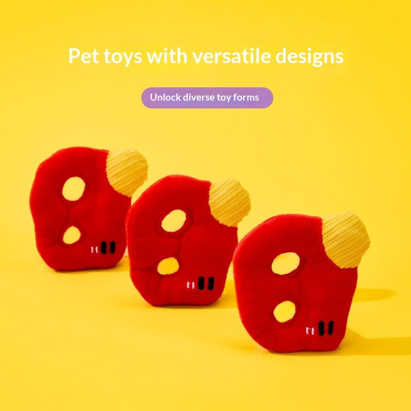 Durable PVC Plush Dog Toy with Built-in Squeaker Small Size 10*12 Interactive Pet Toy