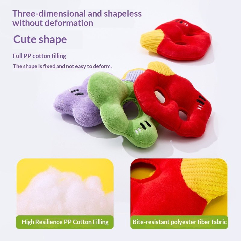 Durable PVC Plush Dog Toy with Built-in Squeaker Small Size 10*12 Interactive Pet Toy