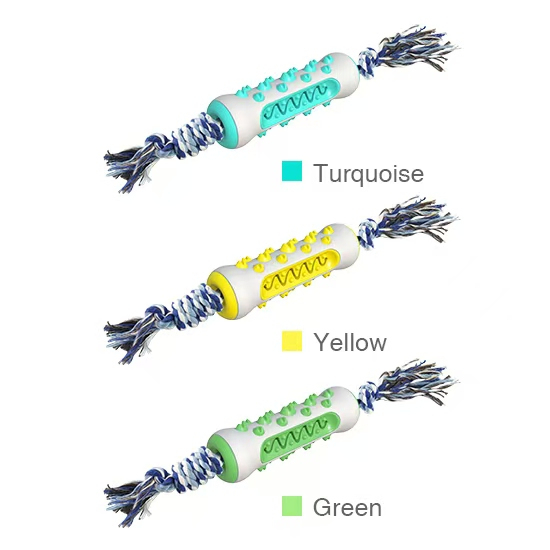 Bone-Shaped Dog Puzzle Toy with TPR+Nylon Material and Teeth Cleaning Function for Medium and Large Dogs