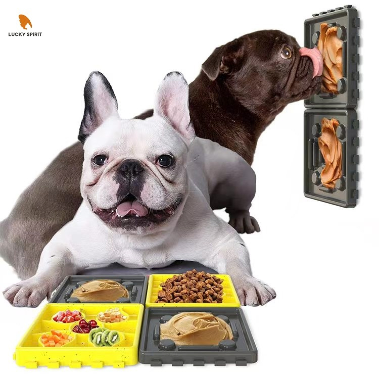 Multifunctional Detachable Licking Mat for Dogs with Non-Slip Suction Cup - Dog Lickimat Puzzle Toy
