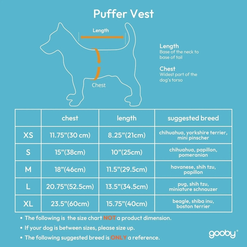 Ultra Lightweight Water Resistant Dog Puffer Vest with Dual D-Ring Leash Attachment for Winter