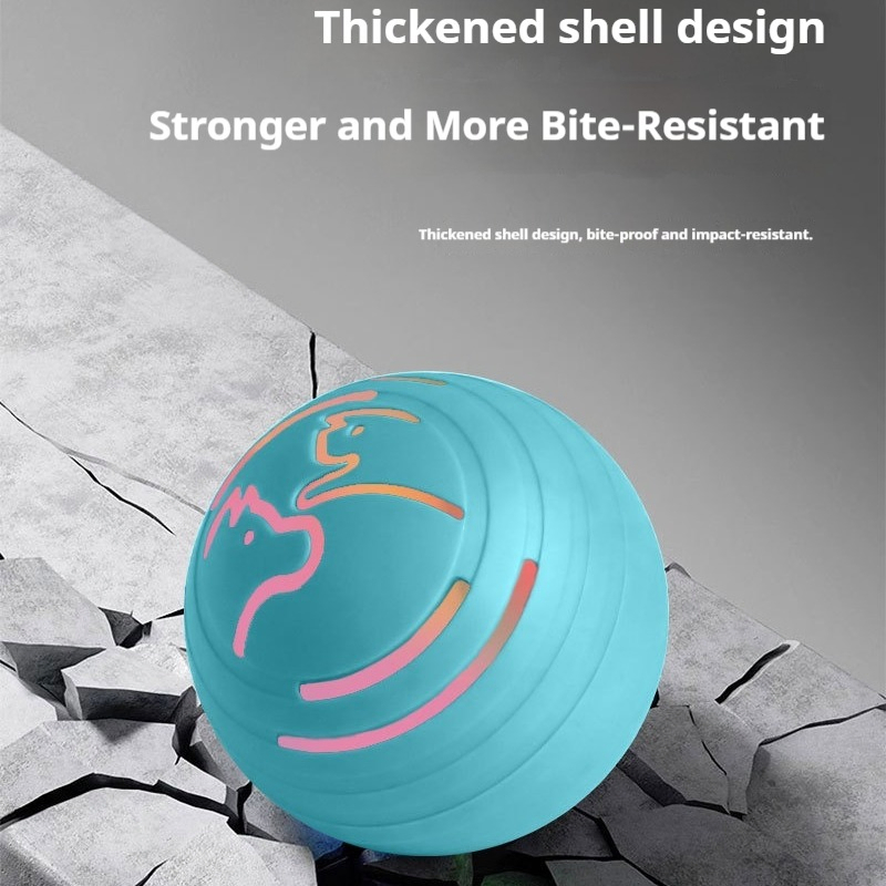 Durable Silicone Automatic Bouncing Rechargeable Interactive Pet Toy Ball for Cats and Dogs