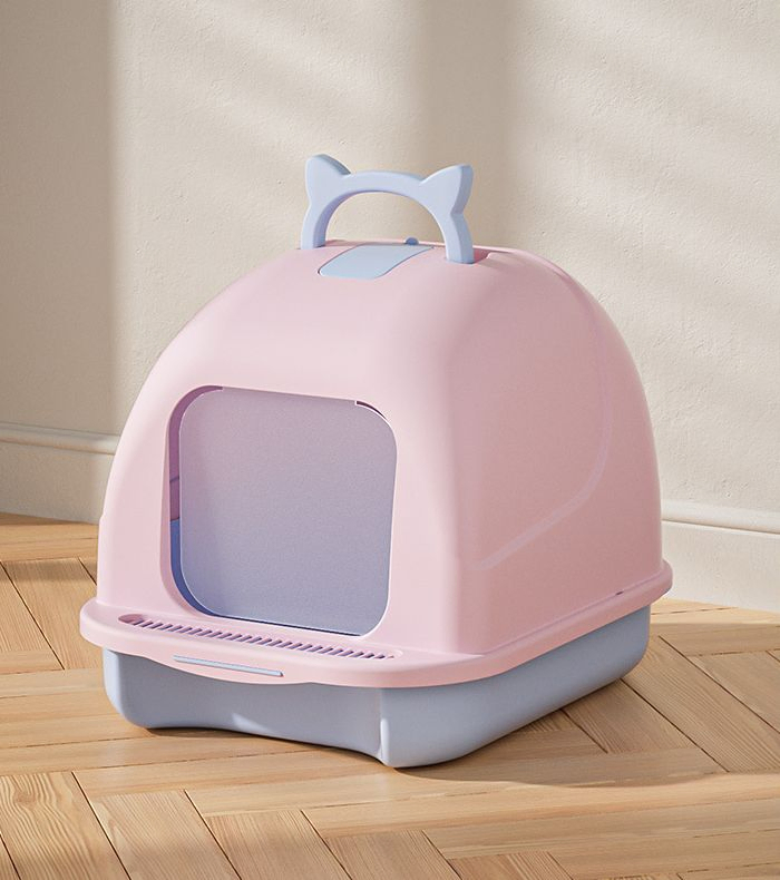 Enclosed Cat Litter Box with Spacious Design and Easy to Clean Odor-Proof Pet Litter Box