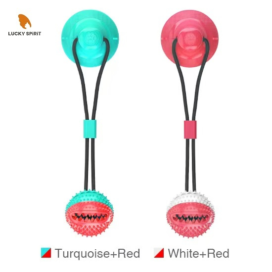 Suction Cup Dog Teething Toy with TPR+Nylon Material for Teeth Cleaning and Tough Chewers