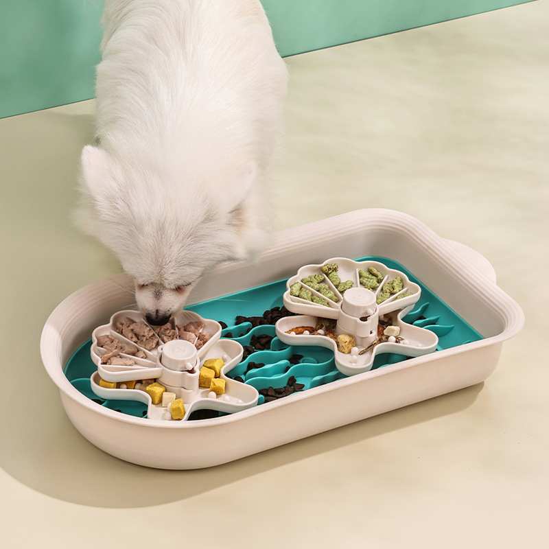 Slow Food IQ Training & Mental Enrichment Dog Puzzle Feeder - PP+TPR Material Pet Puzzle Toy for Cats and Dogs