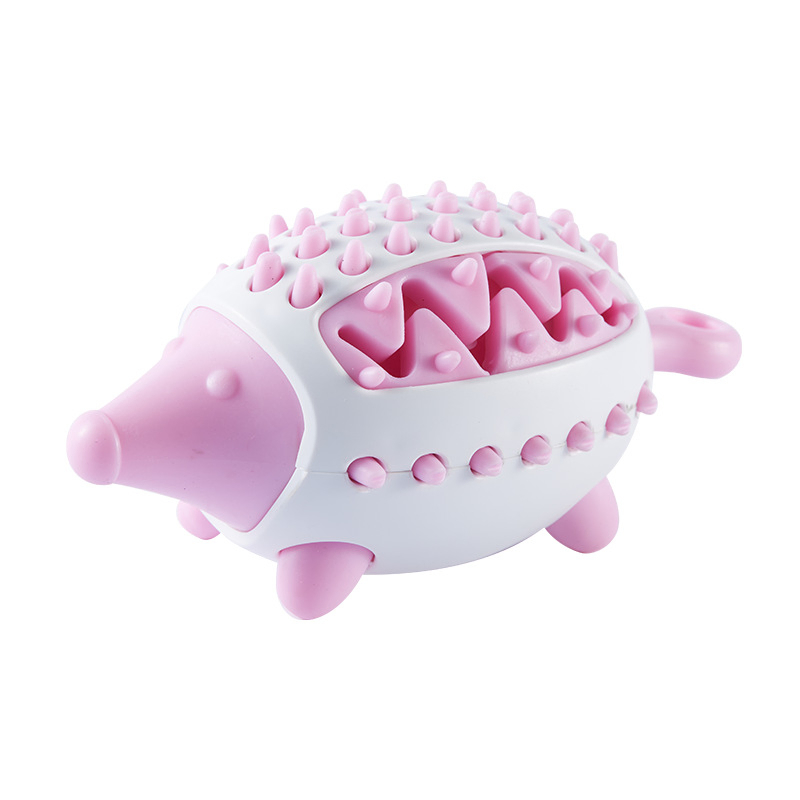 Hedgehog-Shaped Pet Chew Toy with TPR Material for Teeth Cleaning and Interactive Games