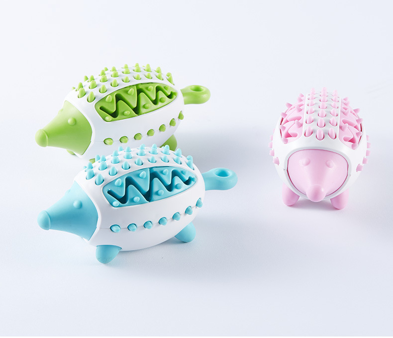 Hedgehog-Shaped Pet Chew Toy with TPR Material for Teeth Cleaning and Interactive Games