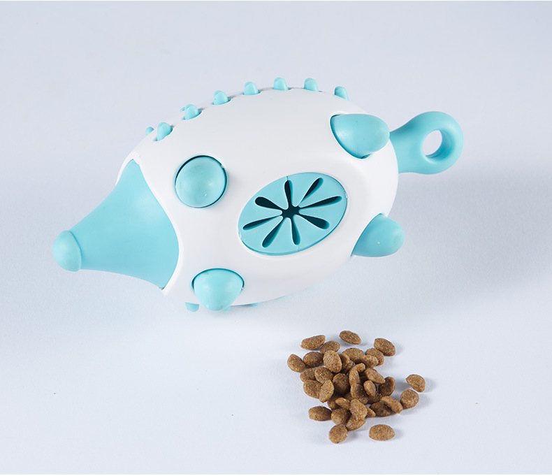 Hedgehog-Shaped Pet Chew Toy with TPR Material for Teeth Cleaning and Interactive Games