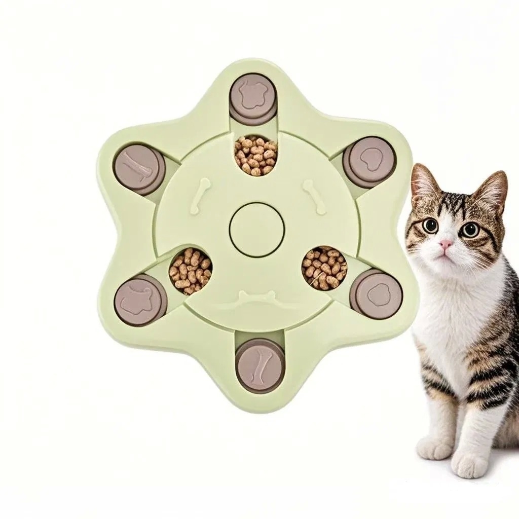PP Material Pet Puzzle Feeder with Slow Feeding Function and Multiple Styles for Cats and Dogs