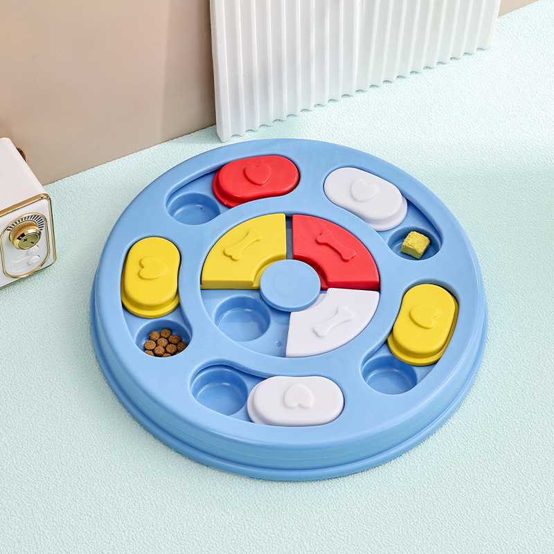 PP Material Pet Puzzle Feeder with Slow Feeding Function and Multiple Styles for Cats and Dogs