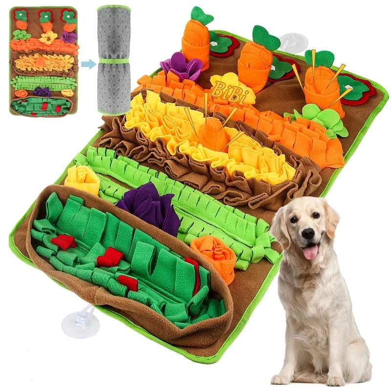 Extremely Durable and Easy to Clean Noise-Free Snuffle Mat Dog Puzzle Toy for Foraging Training