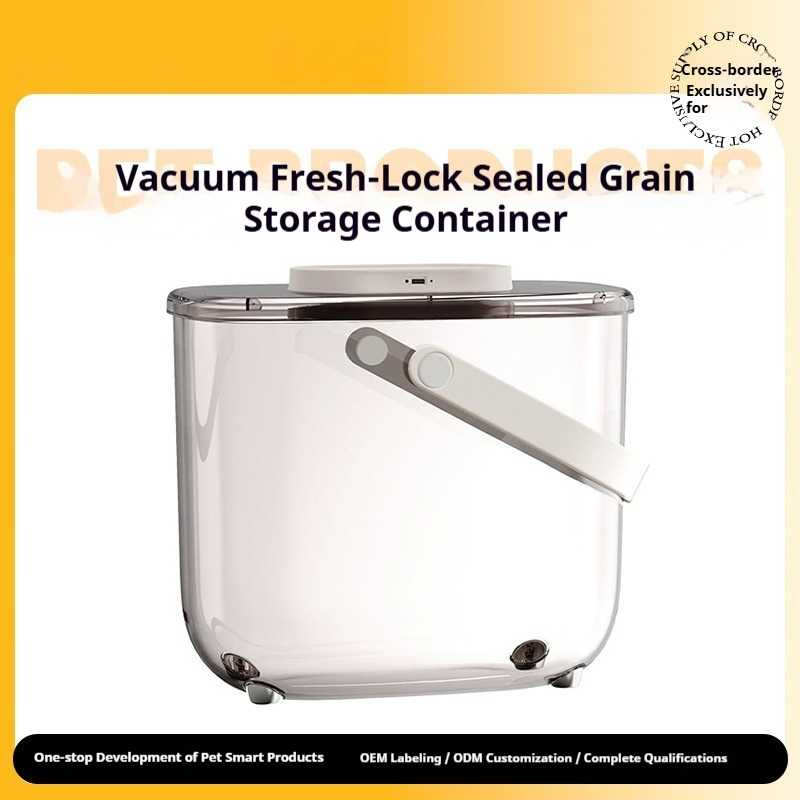 Vacuum-Sealed 10L Capacity Pet Food Container with Food-Safe Materials for Fresh Grain Storage