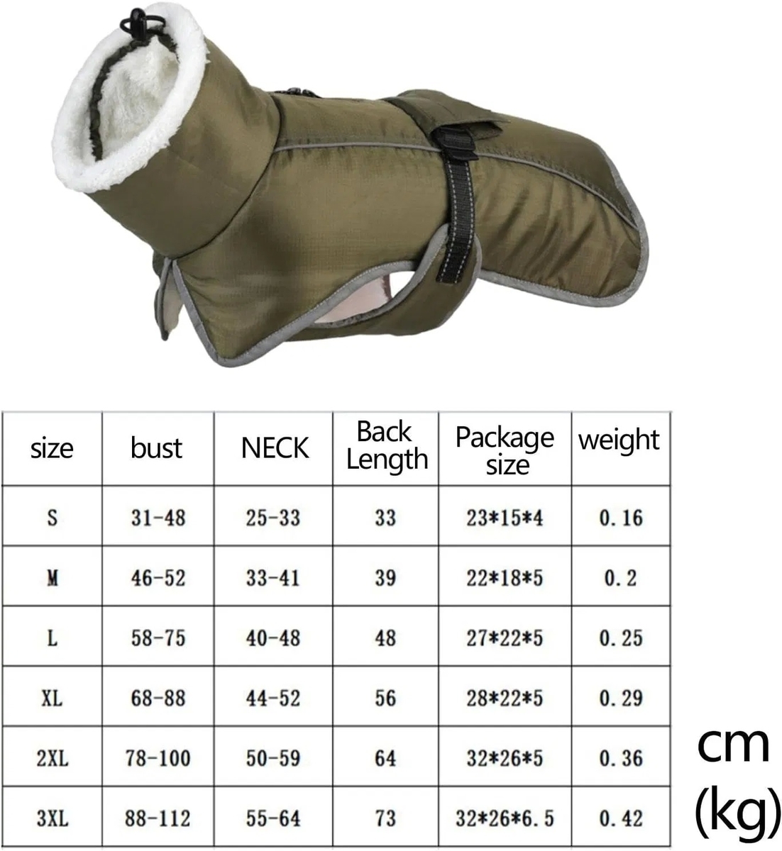 Waterproof Warm Dog Coat with Adjustable Belt for Cold Weather Protection