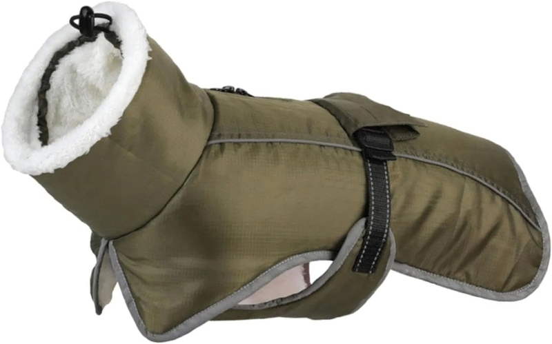 Waterproof Warm Dog Coat with Adjustable Belt for Cold Weather Protection