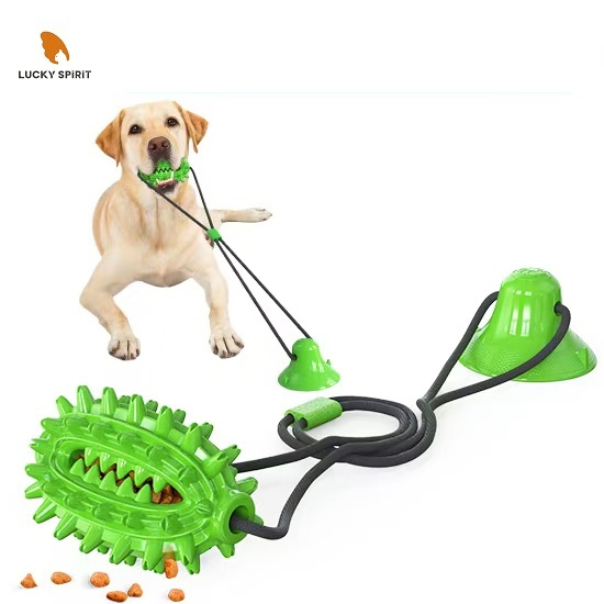 Cactus-Shaped Chew Ball with Suction Cup for Dogs - Durable TPR Material Pet Chew Toy