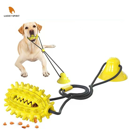 Cactus-Shaped Chew Ball with Suction Cup for Dogs - Durable TPR Material Pet Chew Toy