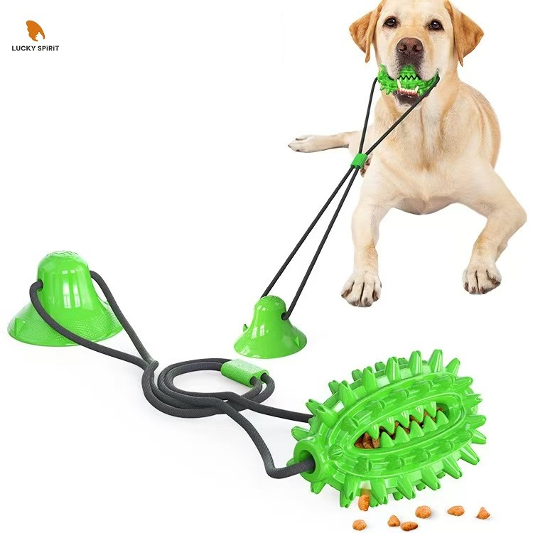Cactus-Shaped Chew Ball with Suction Cup for Dogs - Durable TPR Material Pet Chew Toy
