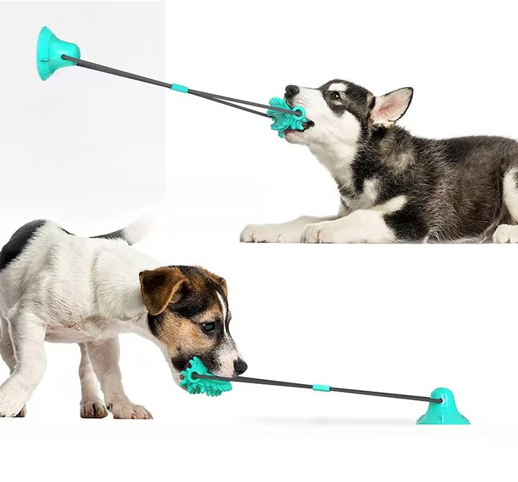 Cactus-Shaped Chew Ball with Suction Cup for Dogs - Durable TPR Material Pet Chew Toy
