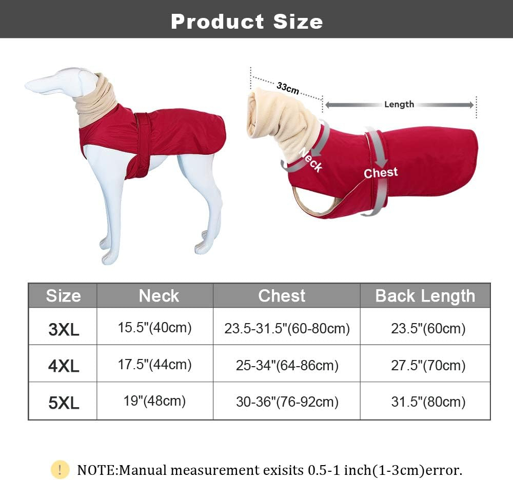 Winter Warm Waterproof Dog Jacket with Thickened Warmth and Adjustable Waist Strap for Outdoor Comfort