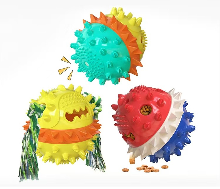 TPR Material Dog Chew Toy with Food Dispensing and Teeth Cleaning for Medium and Large Dogs