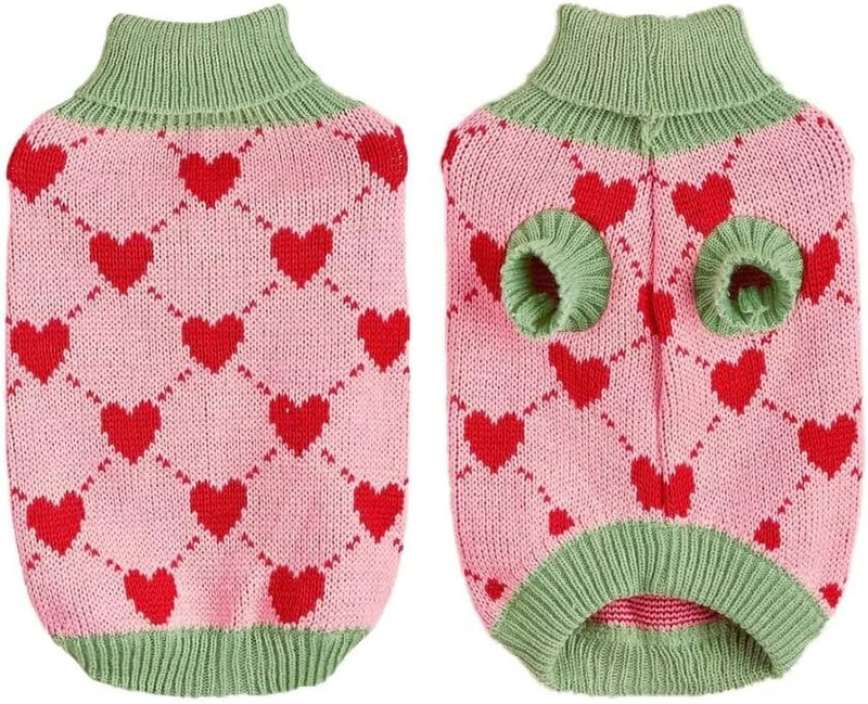 Warm High Neck Dog Sweater in Soft Cotton Material with Multiple Sizes for Small to Large Dogs