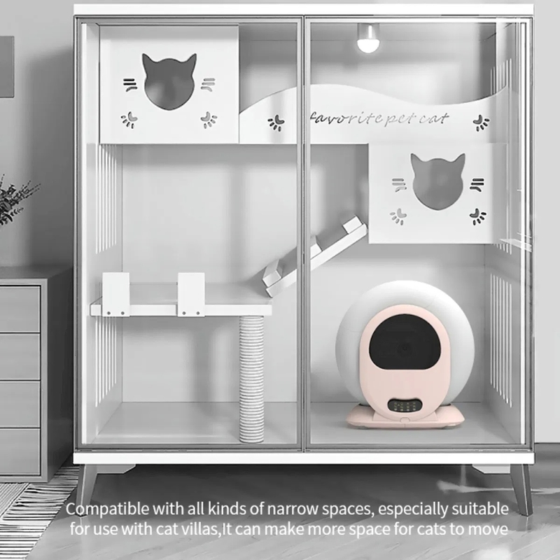 Smart APP Remote Control Automatic Self-Cleaning Cat Litter Box with Real-Time Odor Monitoring and Auto Record of Toileting Times
