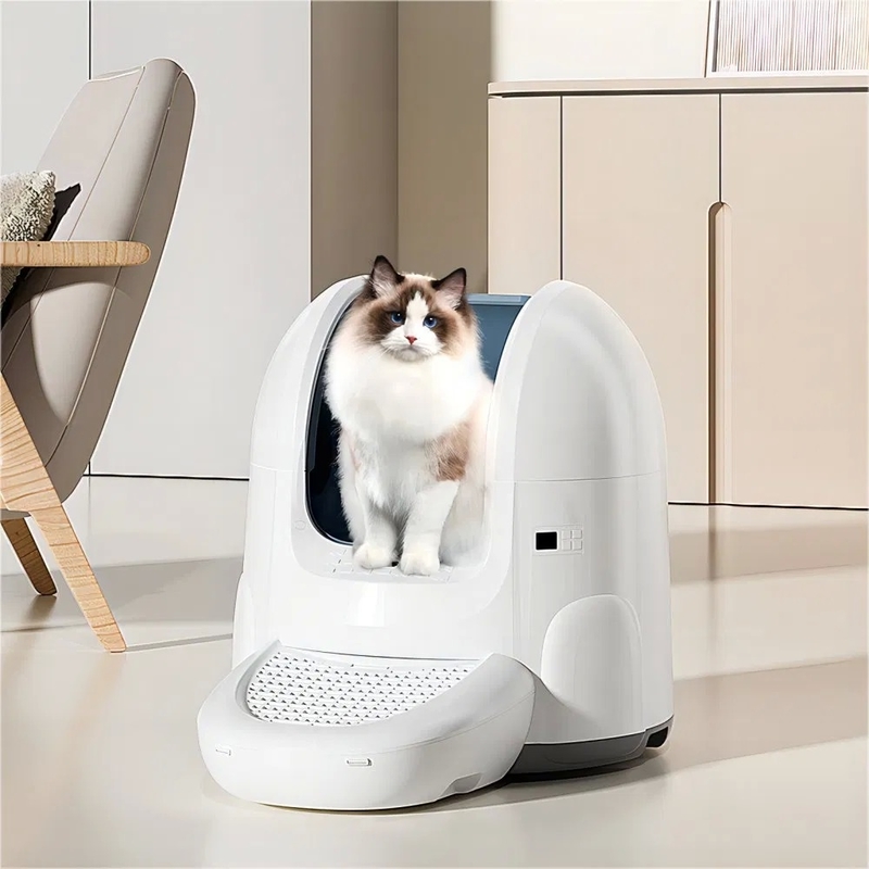 OEM/ODM APP Remote Control Automatic Cat Litter Box with Real-Time Odor Monitoring and Auto Record of Toileting Times
