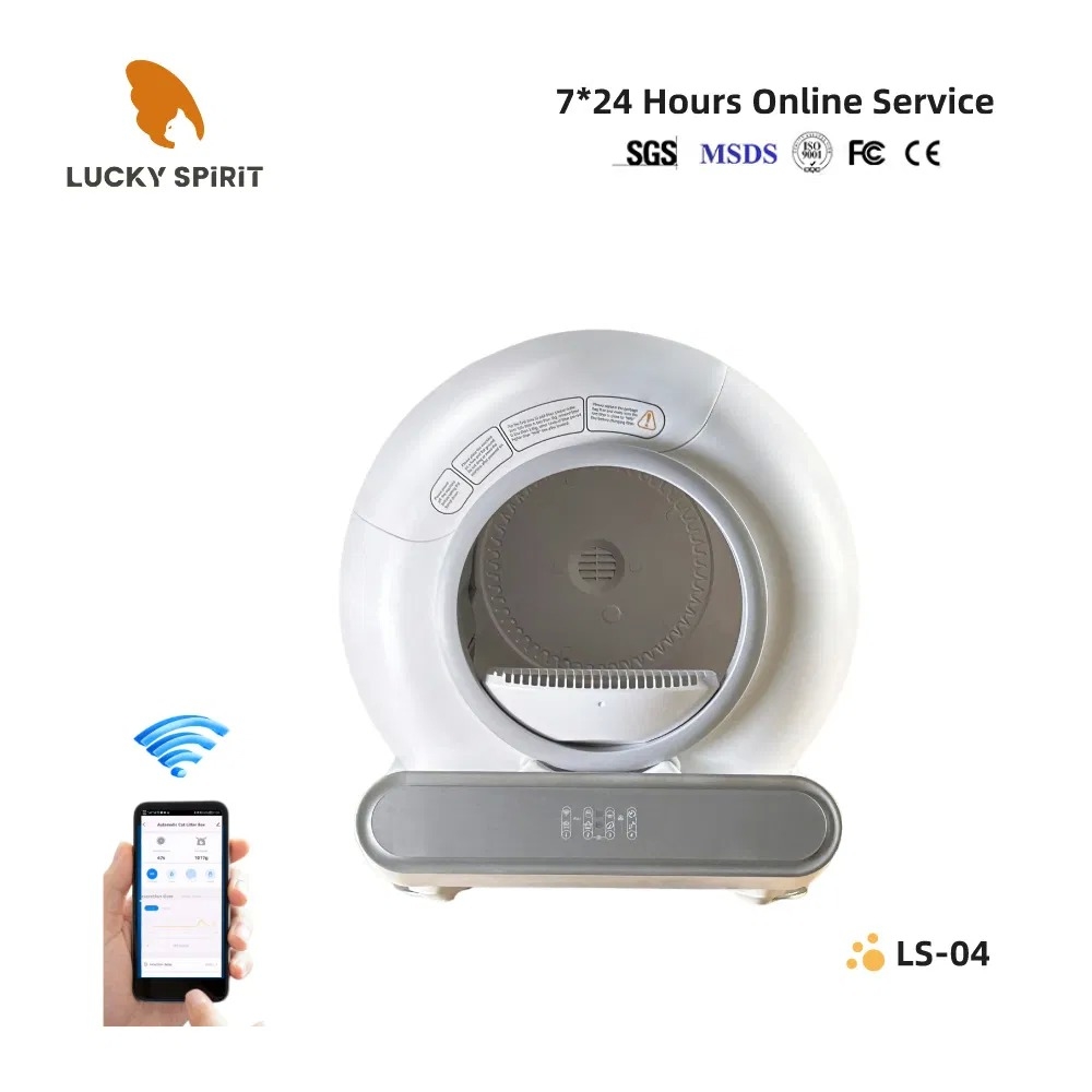 Smart APP Remote Control Automatic Self-Cleaning Cat Litter Box with Real-Time Odor Monitoring and Auto Record of Toileting Times