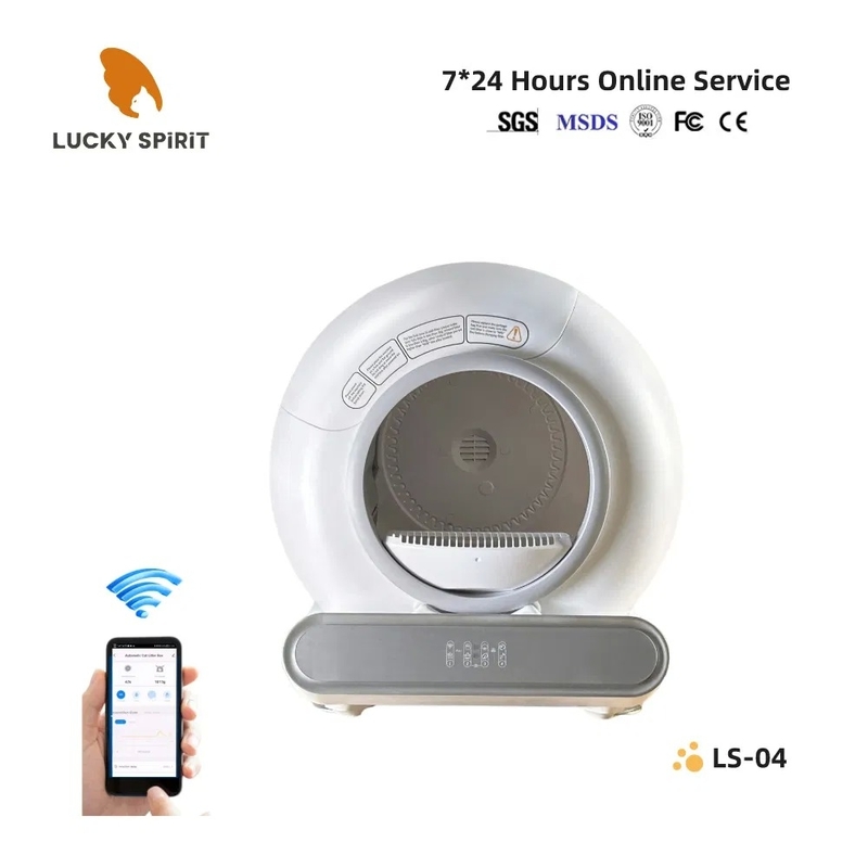 Smart APP Remote Control Automatic Self-Cleaning Cat Litter Box with Real-Time Odor Monitoring and Auto Record of Toileting Times