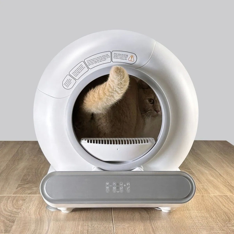 Smart APP Remote Control Automatic Self-Cleaning Cat Litter Box with Real-Time Odor Monitoring and Auto Record of Toileting Times