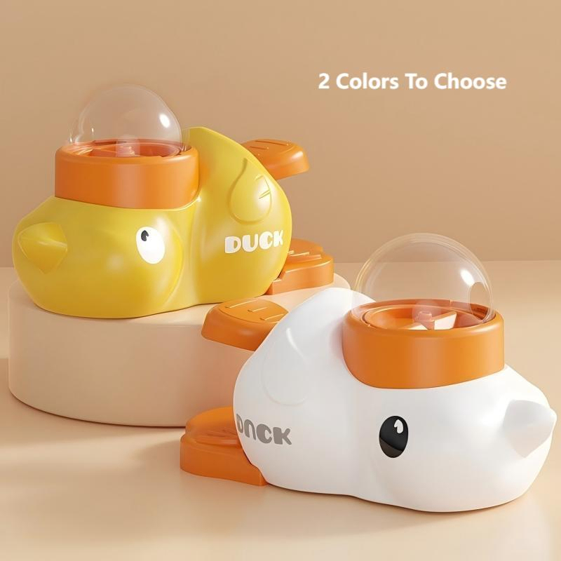Durable ABS Material Pet Puzzle Toy with Slow Feeder Function and Cute Duck Design for Cats and Dogs