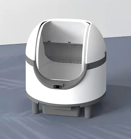 Automatic Self-cleaning Cat Litter Box with Smart APP Online Management Real-Time Odor Monitoring and Auto Record of Toileting Times