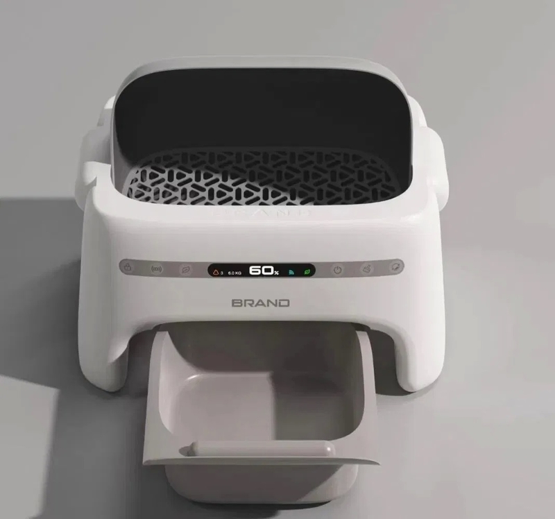 Automatic Self-cleaning Cat Litter Box with Smart APP Online Management Real-Time Odor Monitoring and Auto Record of Toileting Times