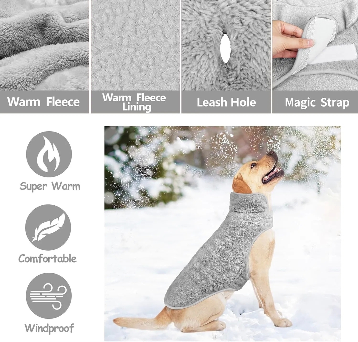 Reversible Windproof Dog Winter Coat with Multi Sizes for Cold Weather Protection