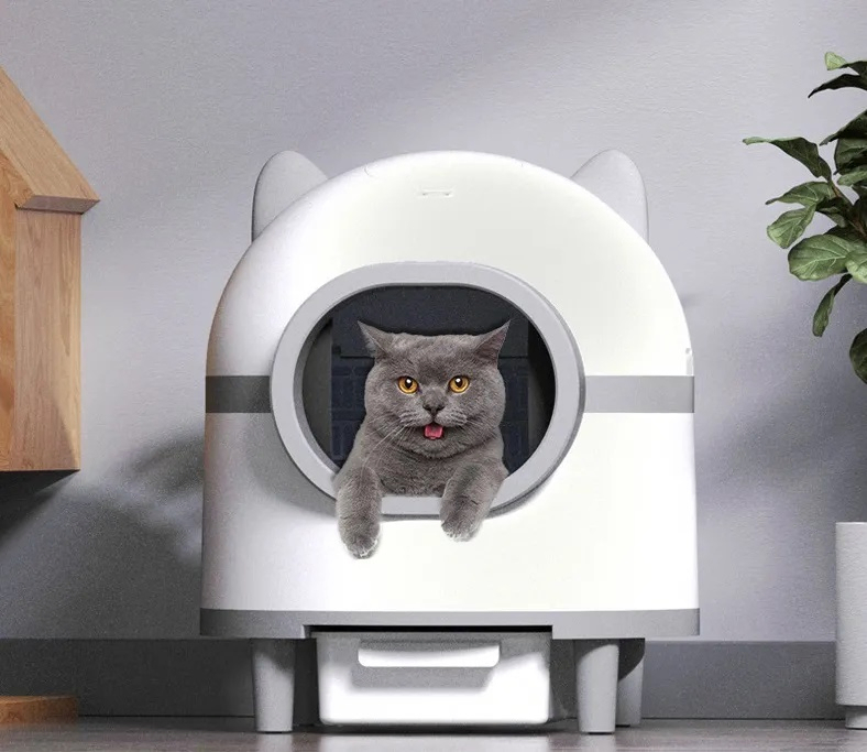 Smart Connectivity APP Control Self Cleaning Cat Litter Box with Real-Time Odor Monitoring and Auto Toileting Records