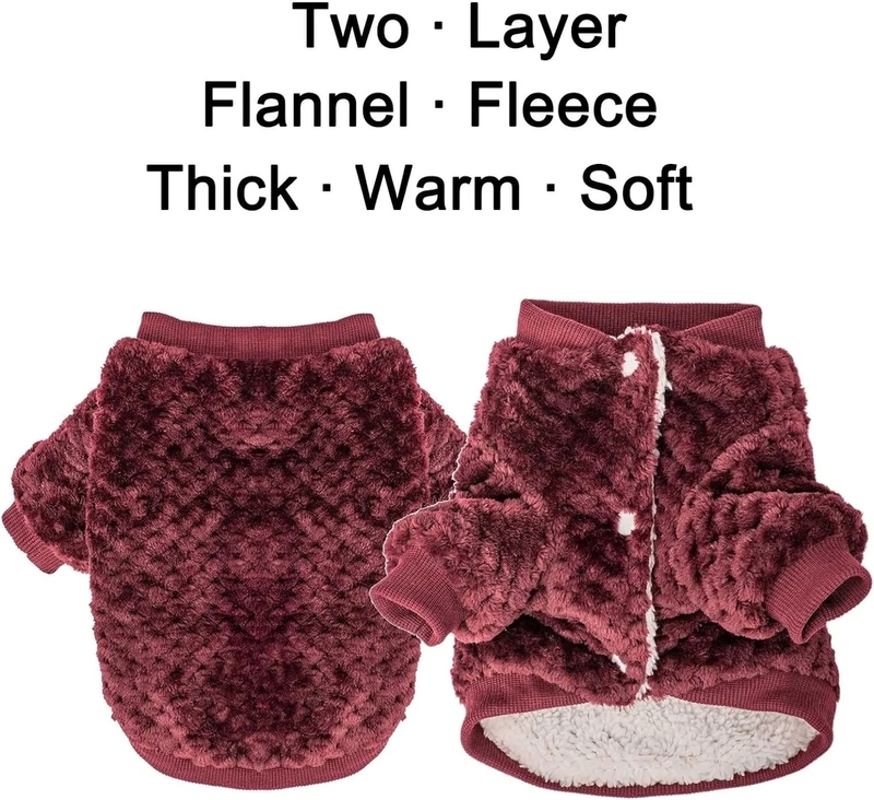 Warm Soft Flannel Pet Jacket for Dogs with Customized Sizes and Machine Washable Design