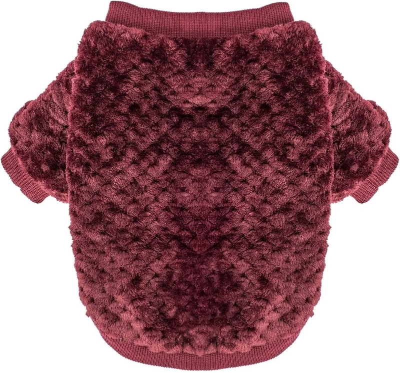 Warm Soft Flannel Pet Jacket for Dogs with Customized Sizes and Machine Washable Design