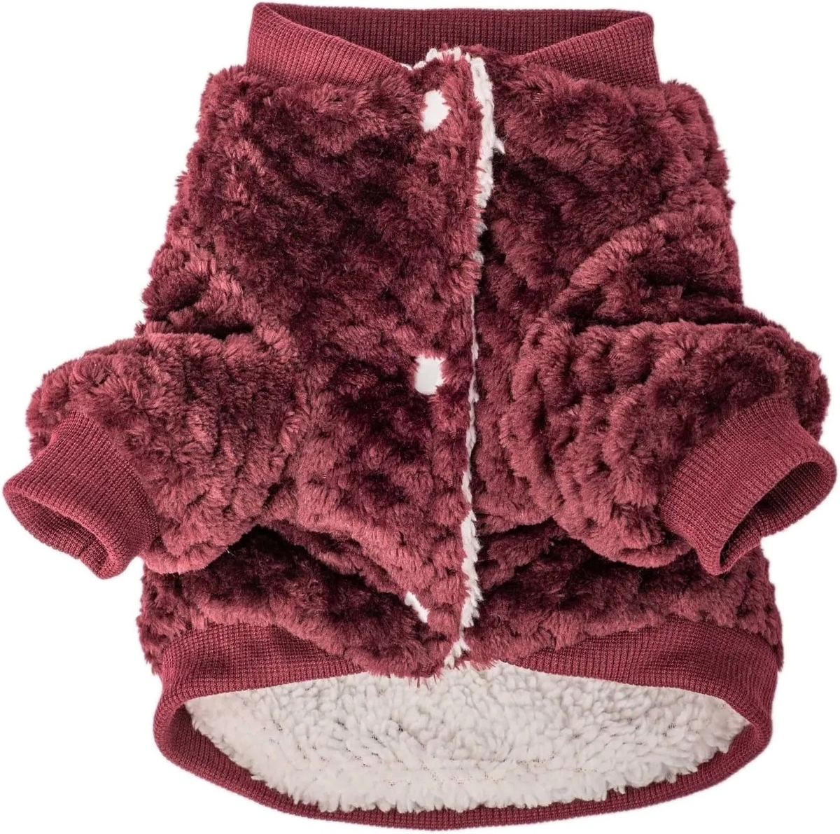Warm Soft Flannel Pet Jacket for Dogs with Customized Sizes and Machine Washable Design