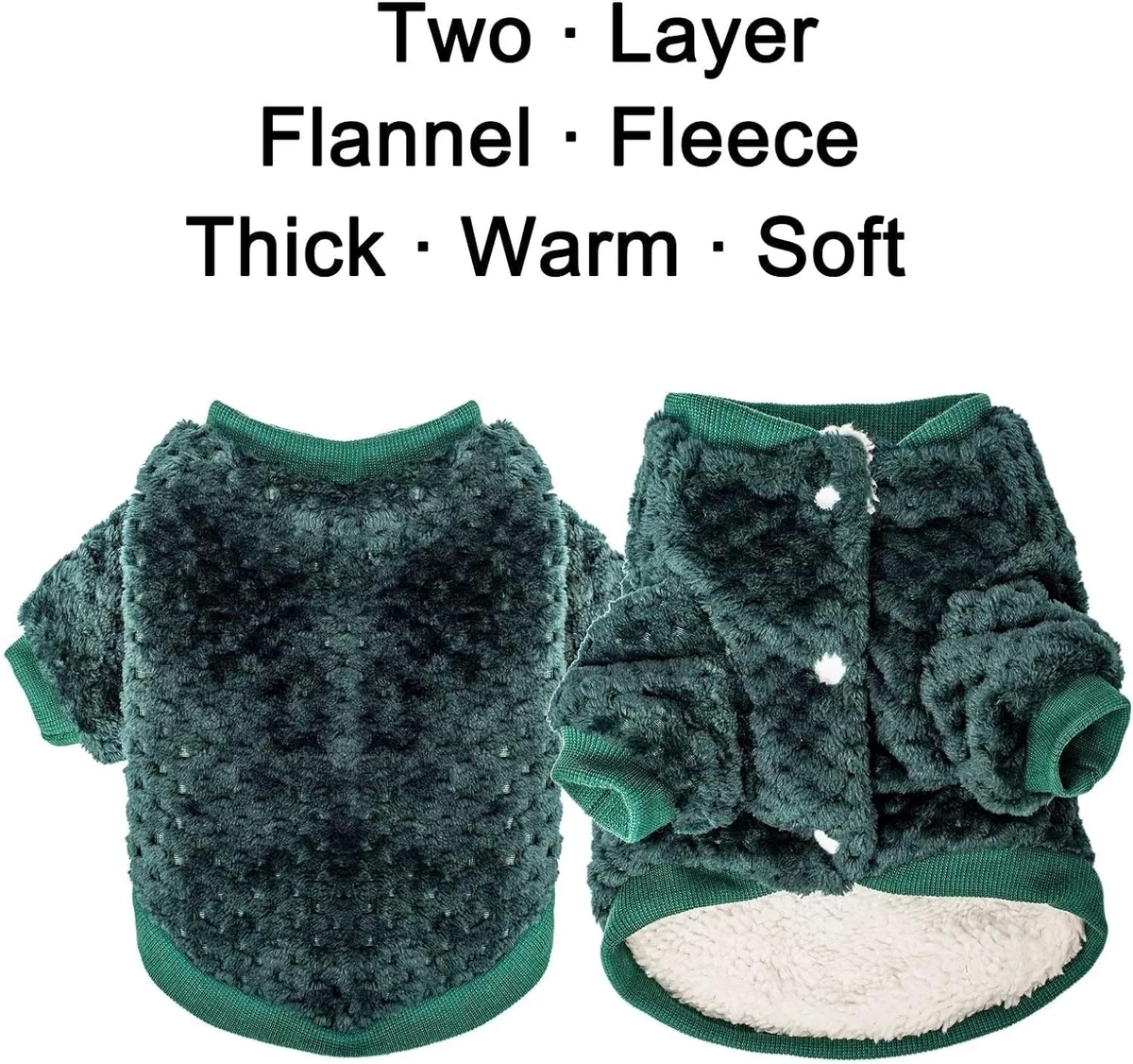 Warm Soft Flannel Pet Jacket for Dogs with Customized Sizes and Machine Washable Design