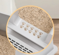 Stainless Steel Enclosed Cat Litter Box with Large Internal Space and Durable Stainless Steel Material