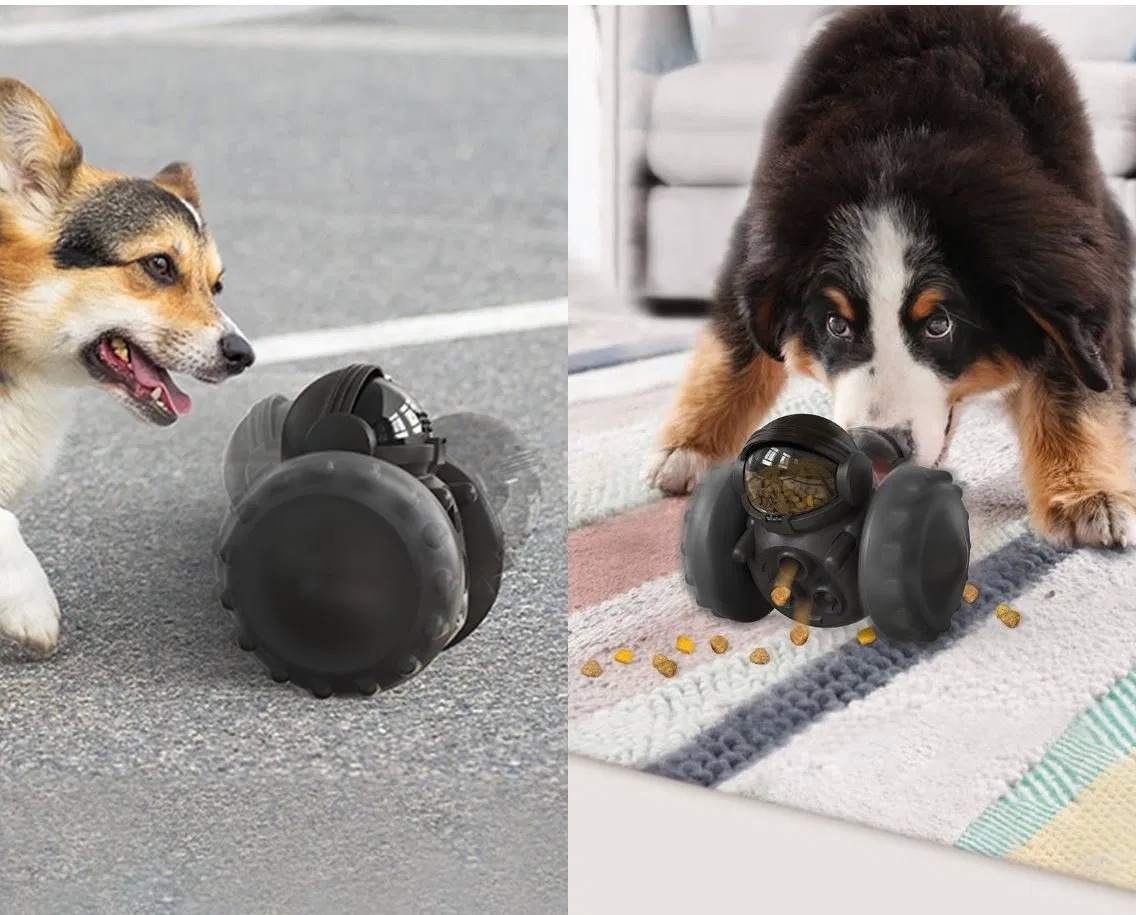 Bite Resistant Medium Size Plastic Interactive Dog Toy Slow Feeder Treat Dispensing Toy