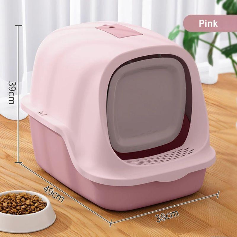 Enclosed Structure Foldable and Portable Spacious Design Cat Litter Box Cat Litter Toilet