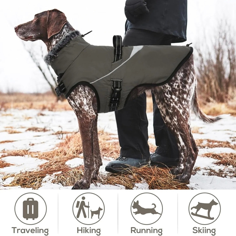 Waterproof Adjustable Reflective Dog Coat Winter Jacket for Small Medium Large Dogs