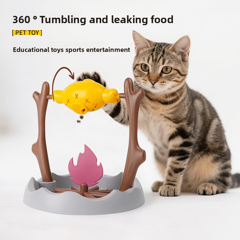 Interactive Cat Toy with ABS+PP+TPR Material Medium Size Food Dispenser Toy for Endless Play and Boxed Packaging