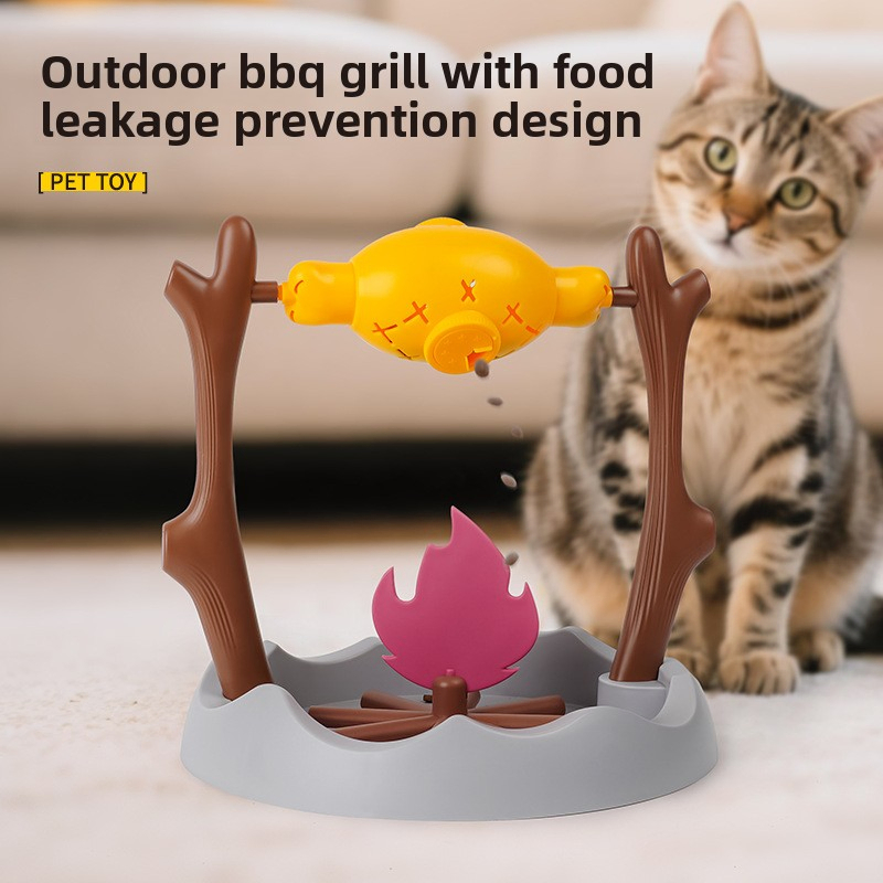 Interactive Cat Toy with ABS+PP+TPR Material Medium Size Food Dispenser Toy for Endless Play and Boxed Packaging