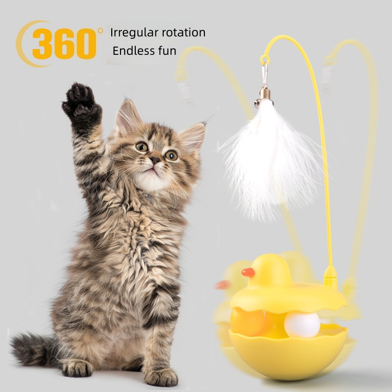 Interactive Wobble Cat Toy with Plastic Material for Engaging Playtime and Medium Size Exercise