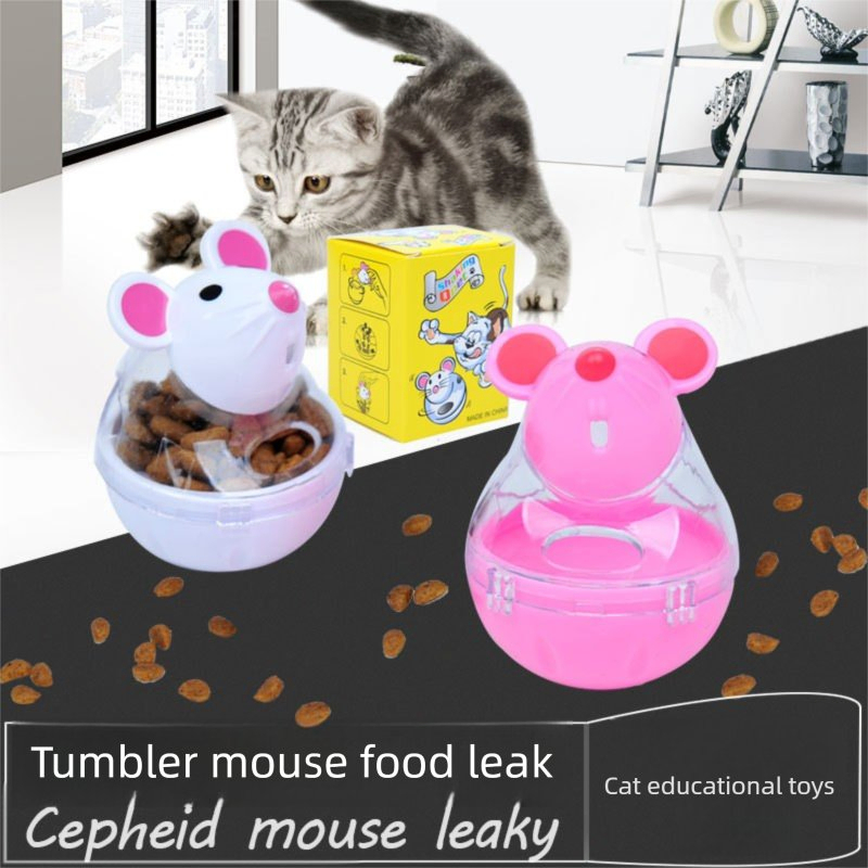 Interactive Cat Toy with Plastic Material and Medium Size for Slow Feeding and Puzzle Fun