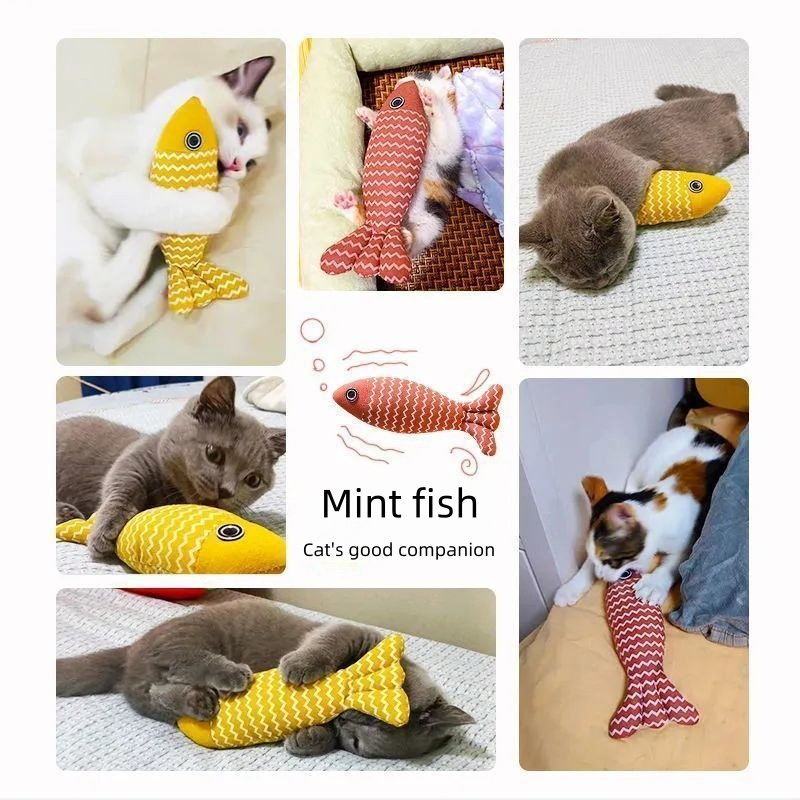 Factory Direct Sale Multi Color Cotton Material Medium Size Interactive Cat Toy with Catnip for Playful Pets